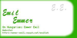 emil emmer business card